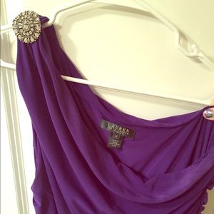 One-Shoulder Purple Evening Wear